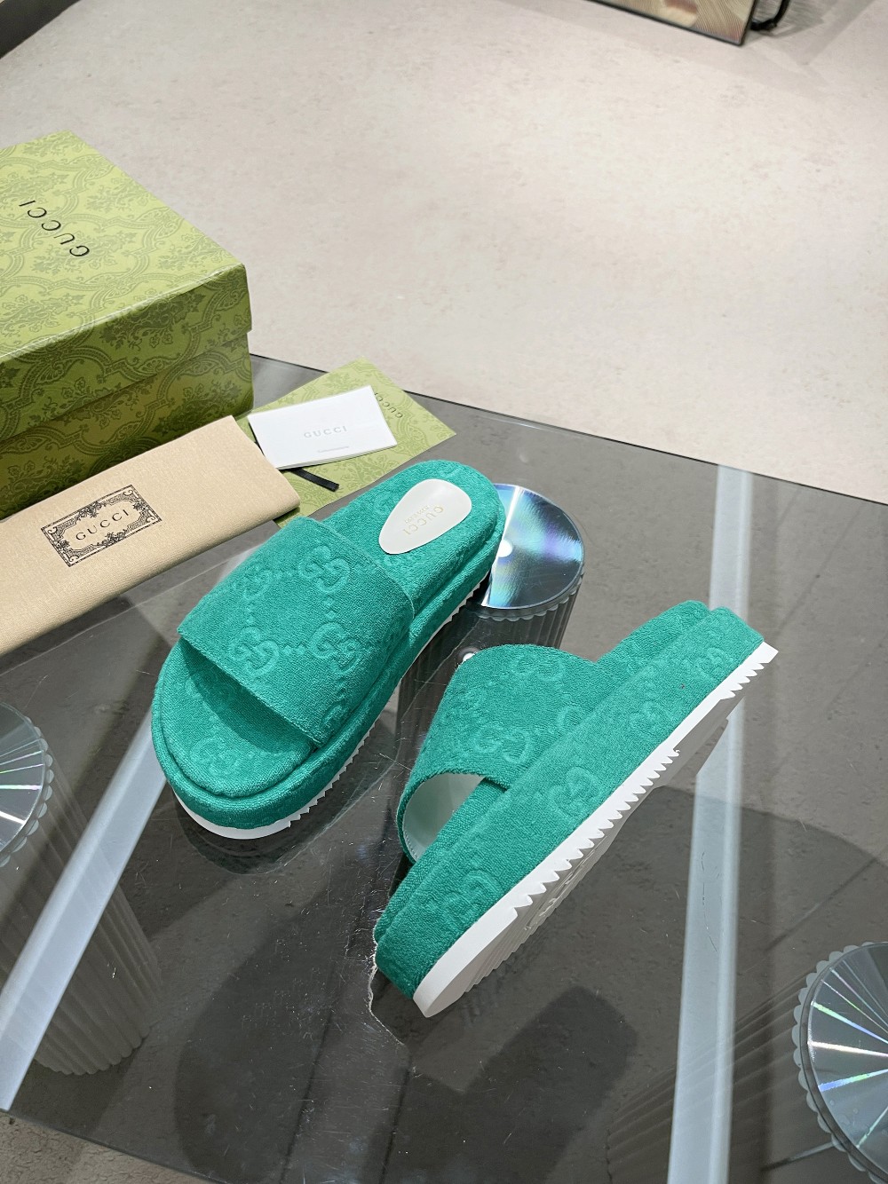 Gvc*1 Women’s GG Platform Sandal Turquoise For Women GG