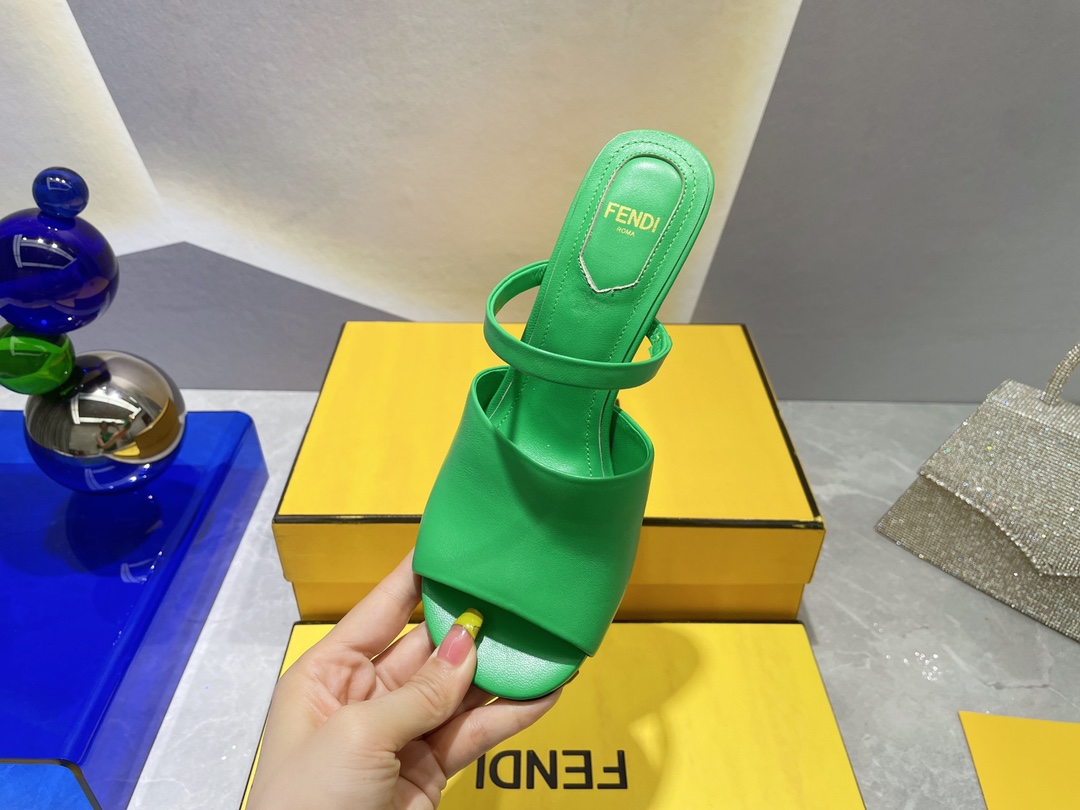 F**di First Green High-Heeled Sandals For Women