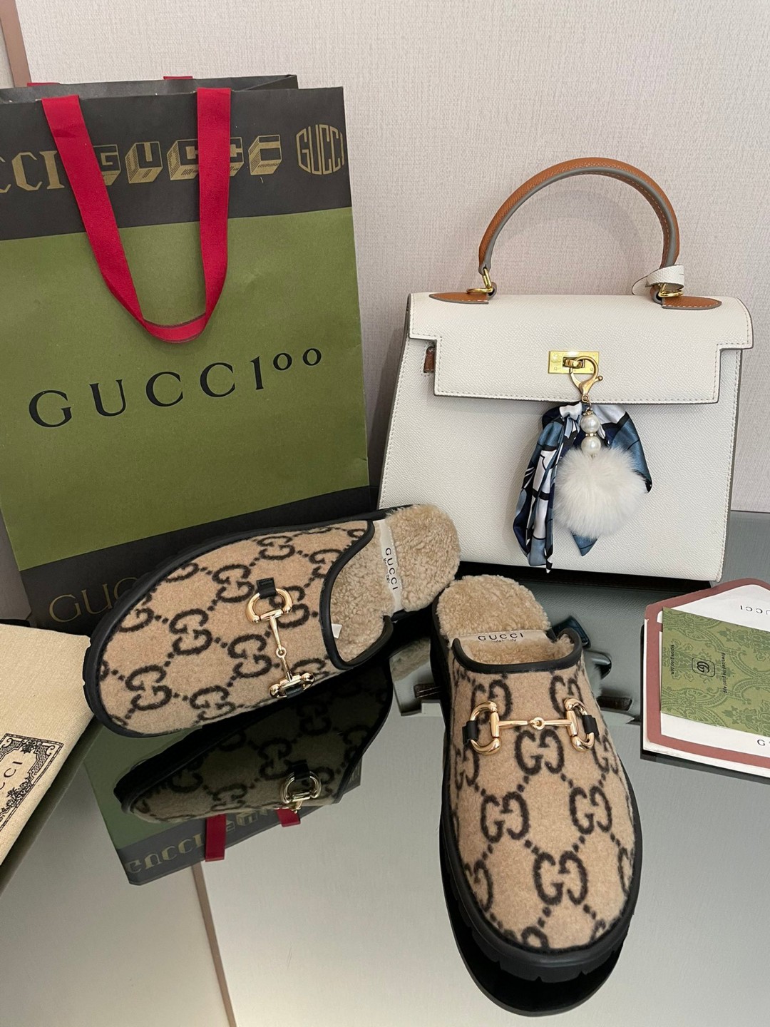 Gvc*1 Men’s GG Slipper With Horsebit Brown For Men GG Shoes 694249