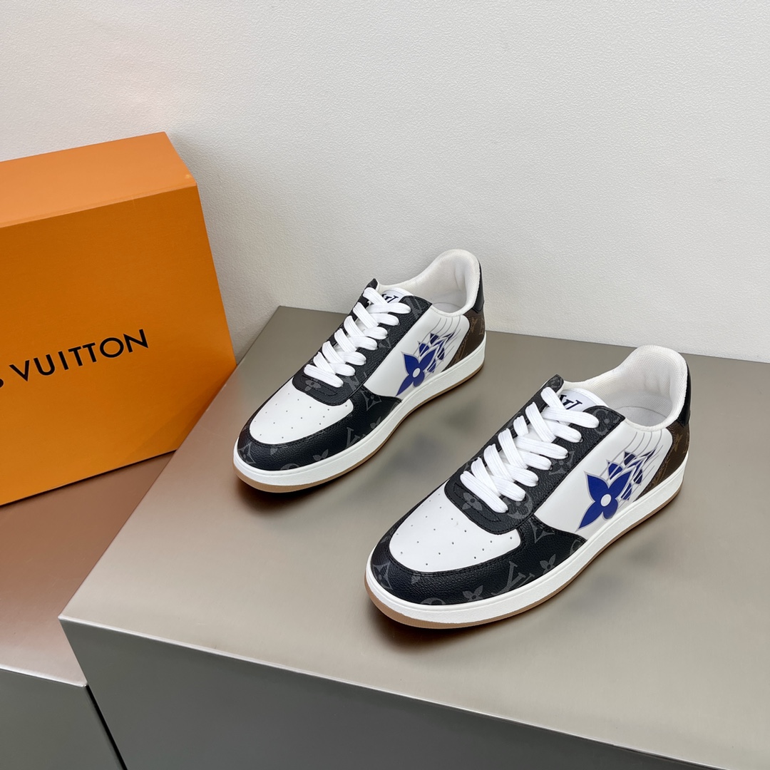 L0vis Vuittion Rivoli Sneaker Black And White For Men LV