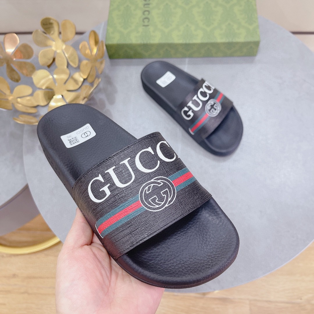 Gvc*1 Women’s Logo Rubber Slide With Web Black For Women 522887