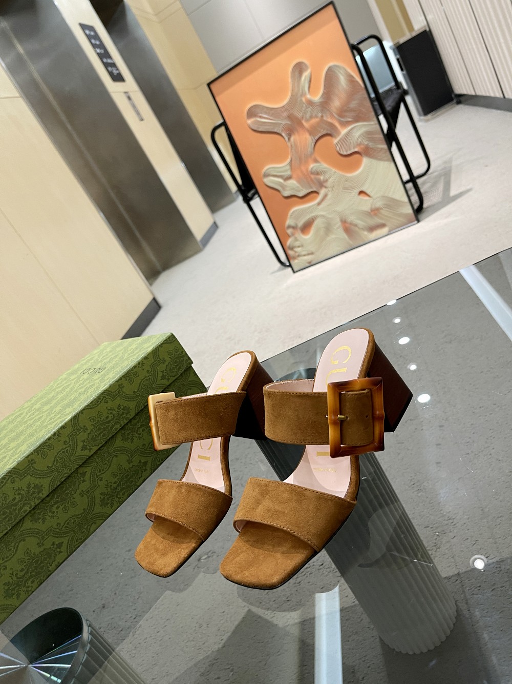 Gvc*1 Women’s Sandal With Bamboo Buckle Brown For Women GG