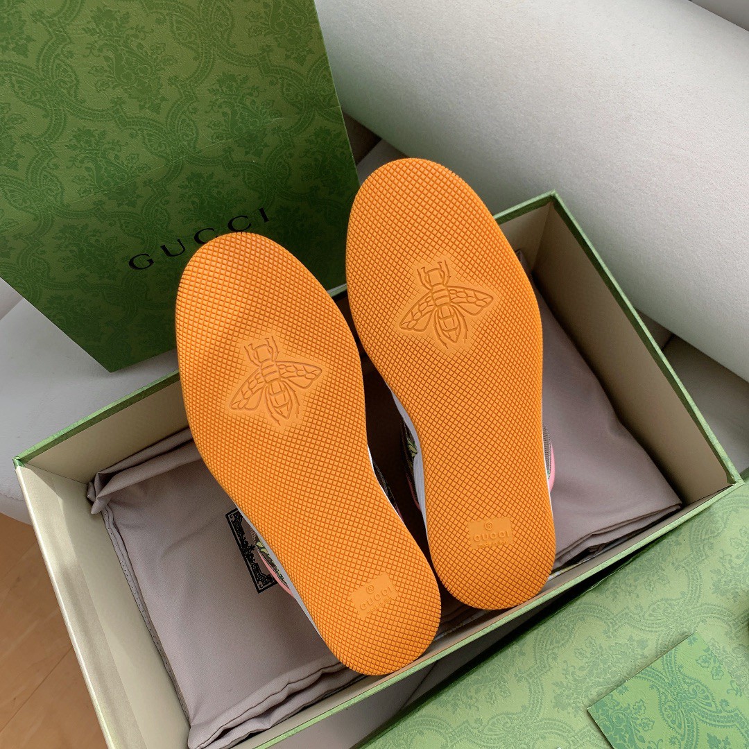 Gvc*1 Men’s Basket Sneaker Print Pineapple Brown Pink For Men 661301