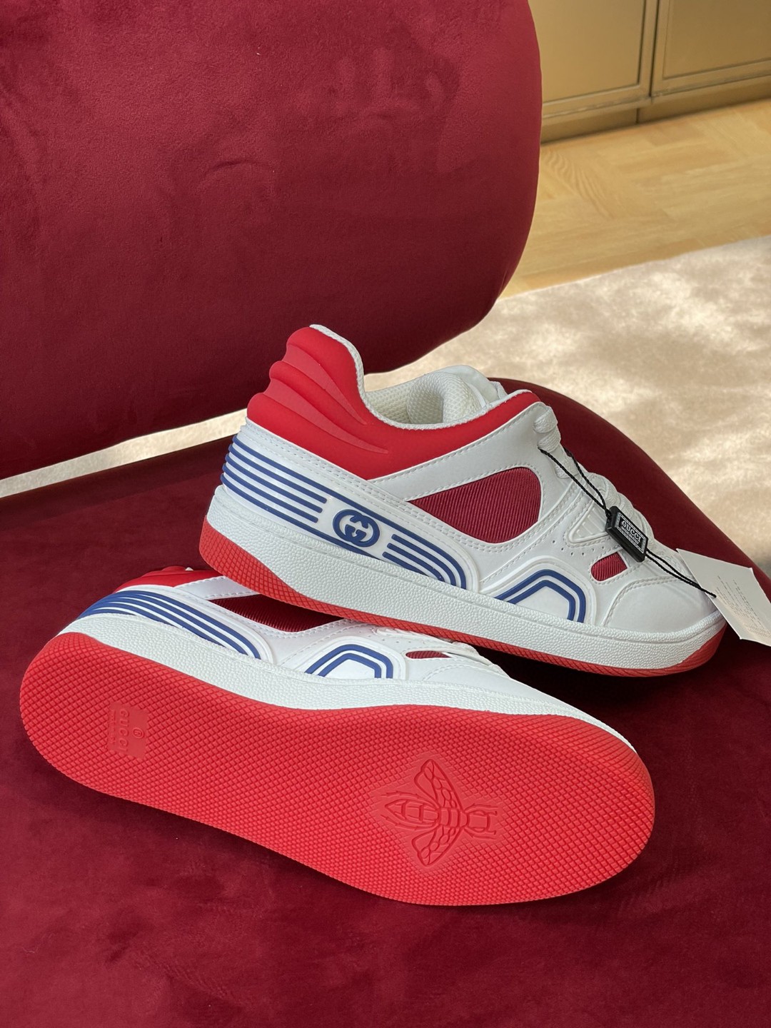 Gvc*1 Men’s Sneaker Gvc*1 Basket Donna White Red Demetra For Men ‎697882 2SHJ0 9090