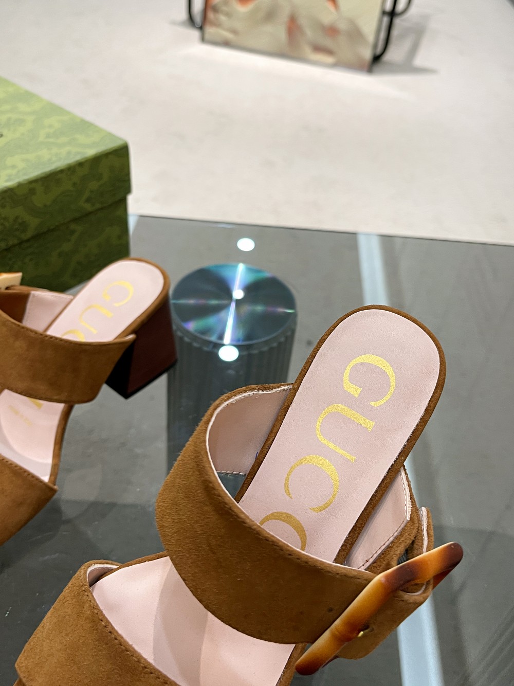 Gvc*1 Women’s Sandal With Bamboo Buckle Brown For Women GG