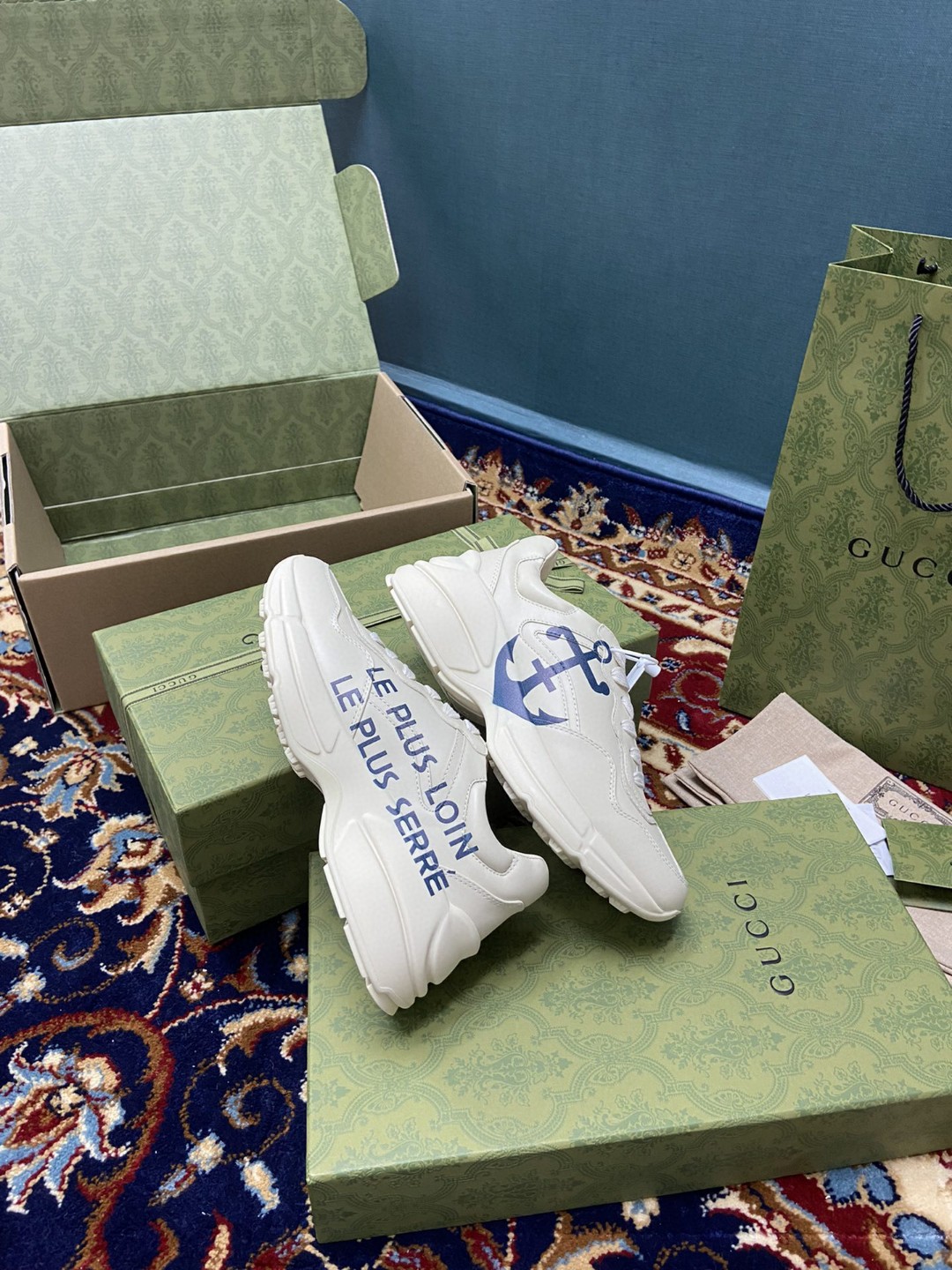 Gvc*1 Men’s Rhyton Sneaker With Anchor White Ivory For Men 576052