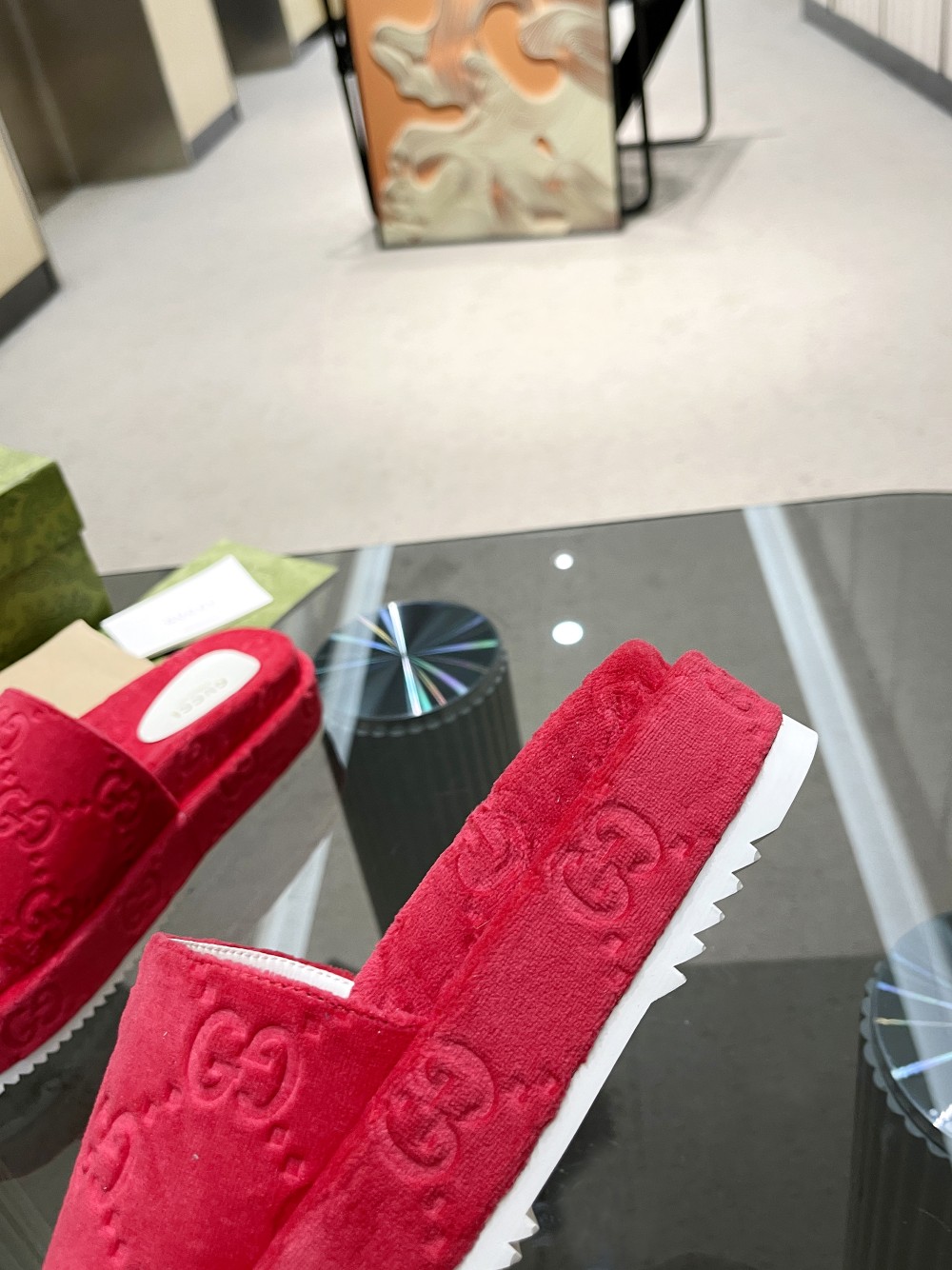 Gvc*1 Women’s GG Platform Sandal Red For Women GG