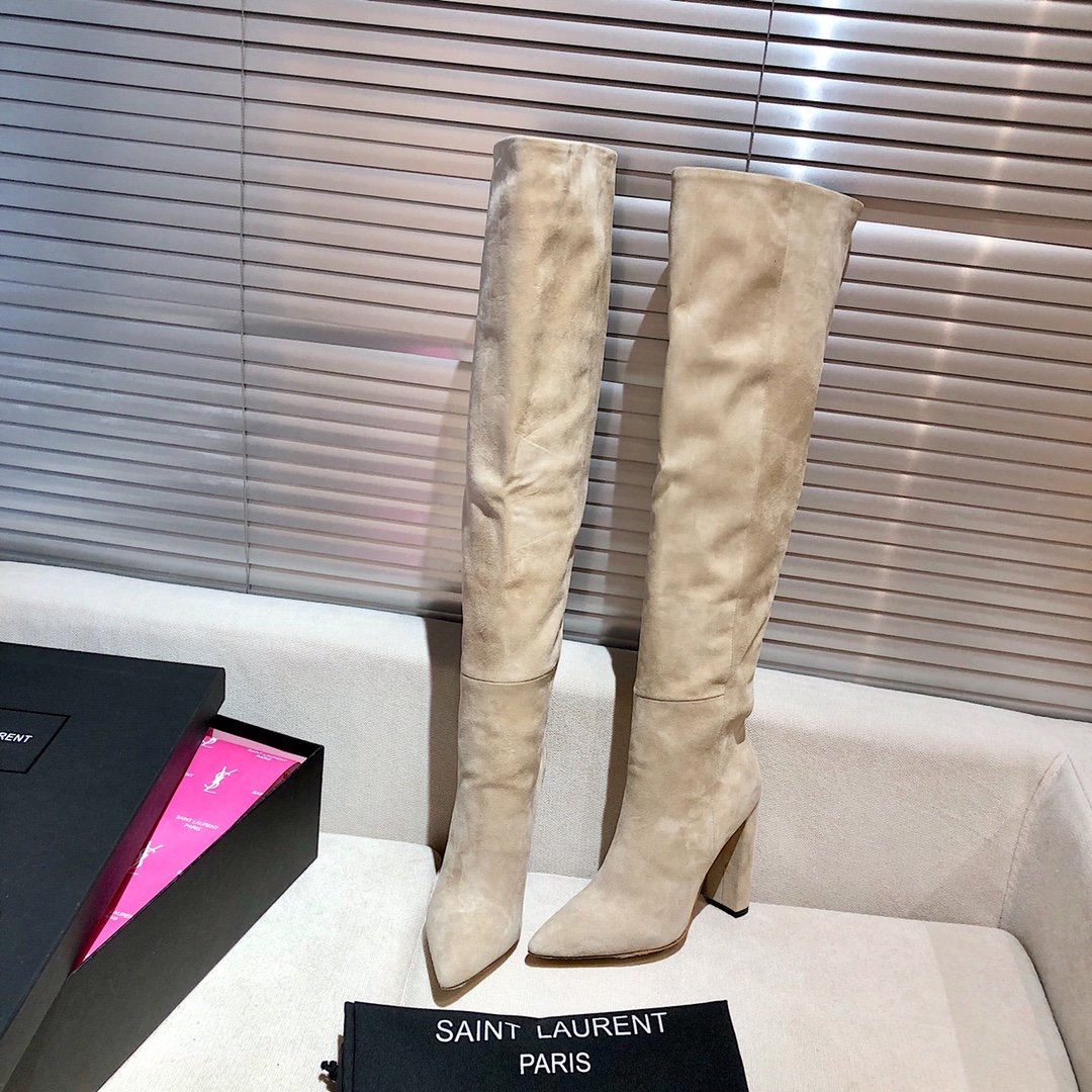 Sa1nt Lau*nt Women’s High Boots Beige For Women Y51