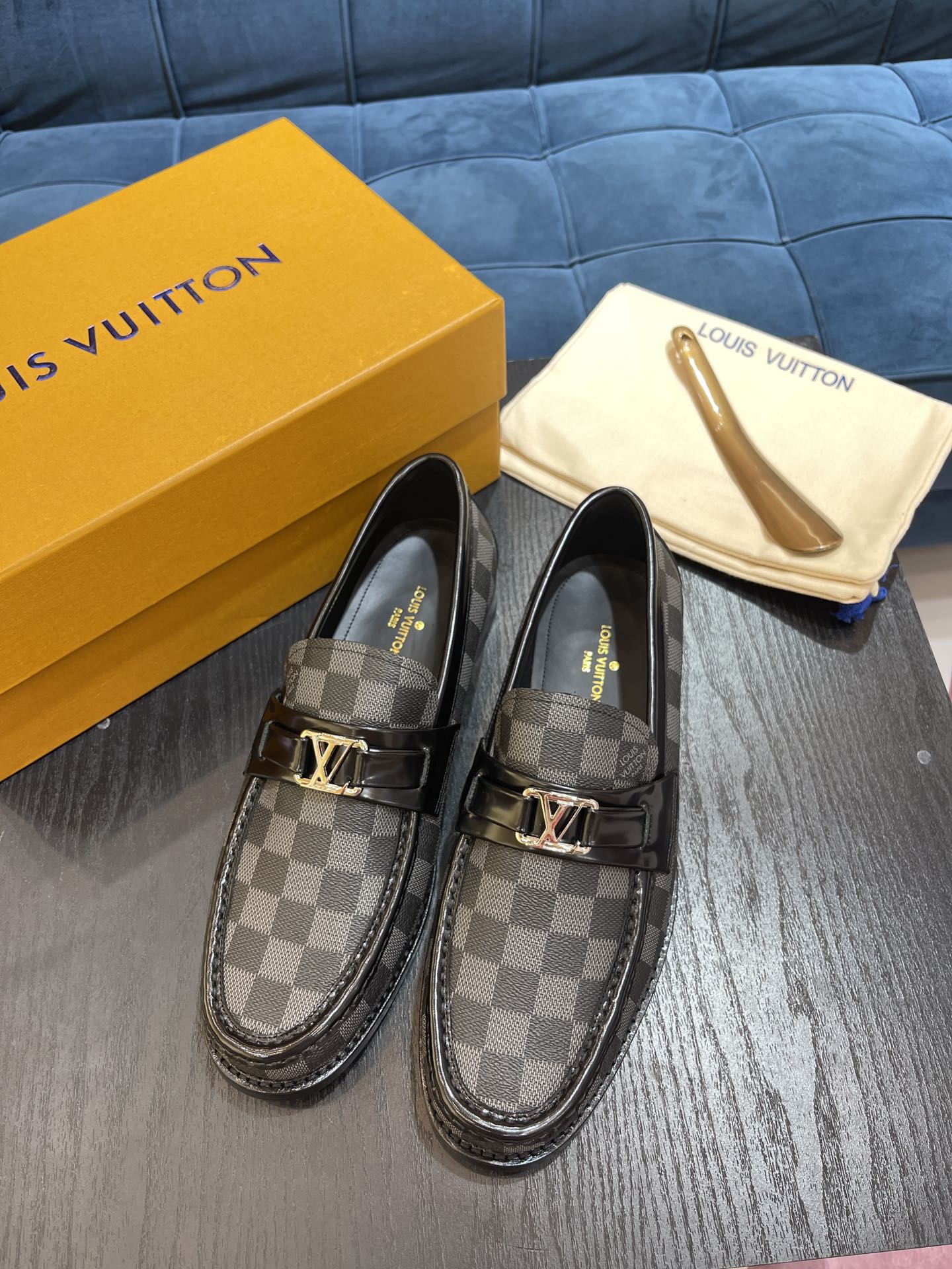 L0vis Vuittion Major Loafer Gray For Men LV