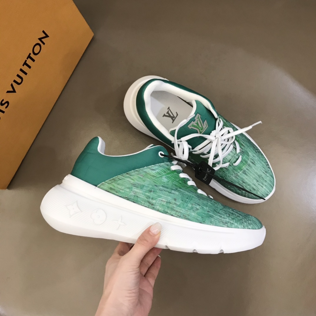 L0vis Vuittion Show Up Sneaker Green For Men LV