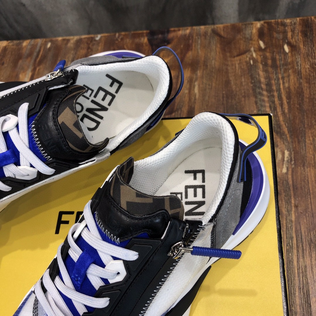 F**di Flow Sneakers Blue For Men 7E1453
