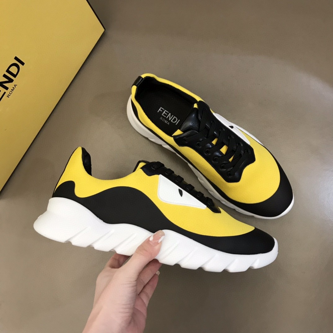 F**di Force Black/Yellow Sneakers For Men