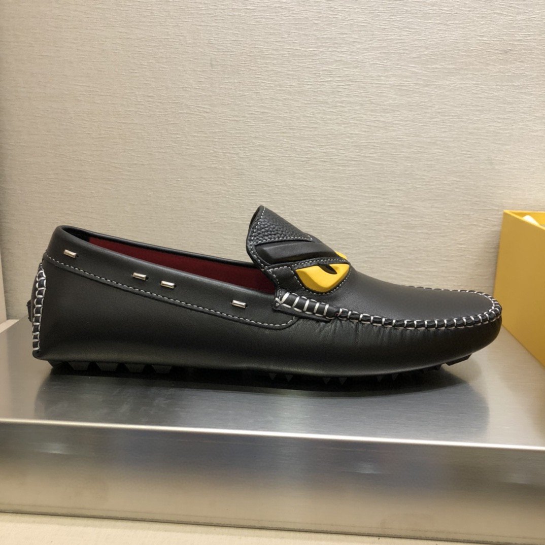 F**di Force Black Loafers For Men