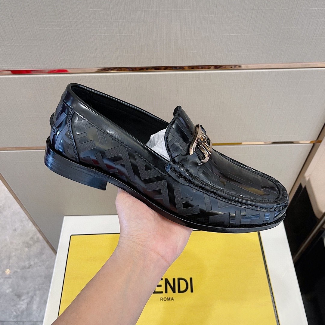 F**di Domino Black Loafers For Men