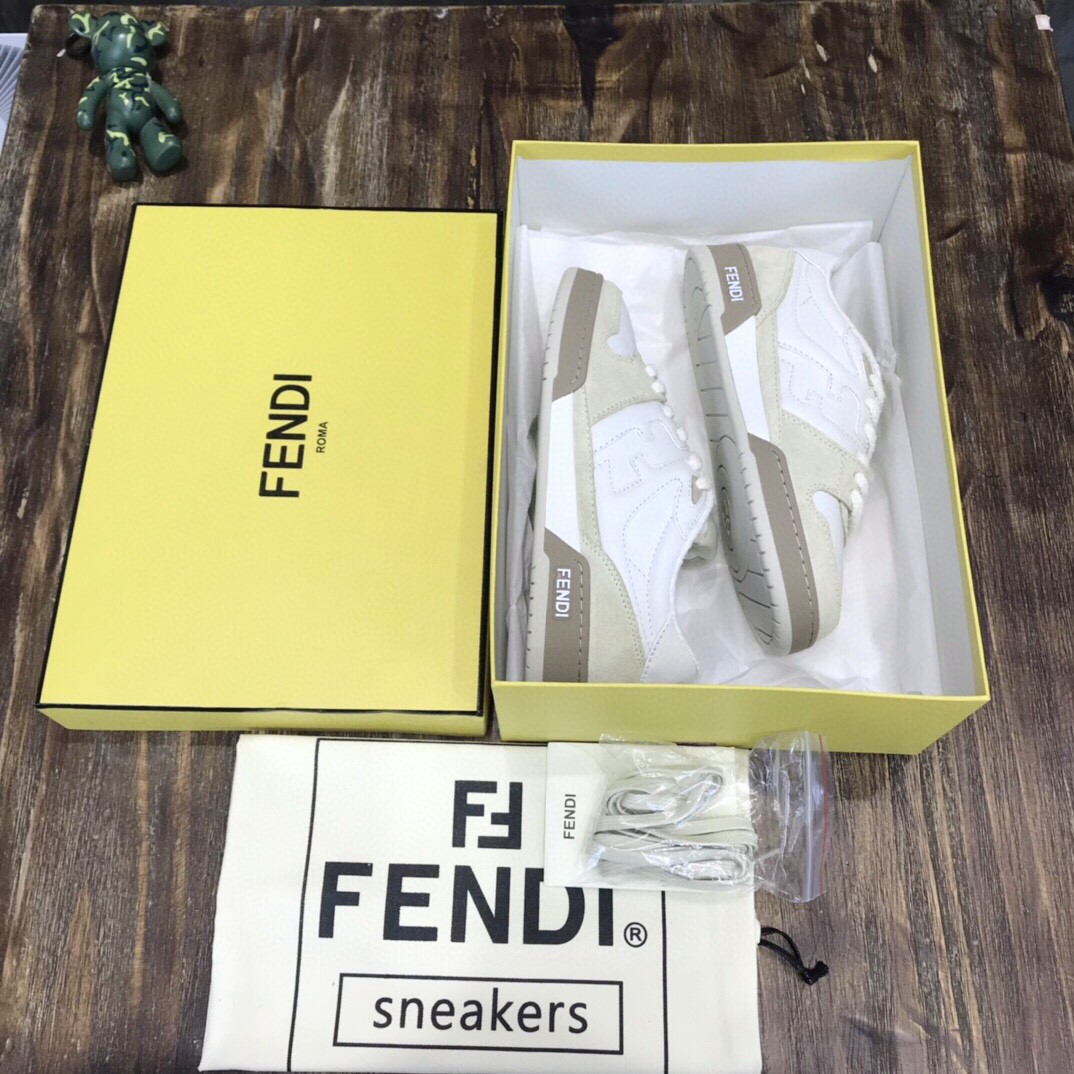 F**di Match Low Tops Sneakers White For Men 7E1493AHH2F1FHS