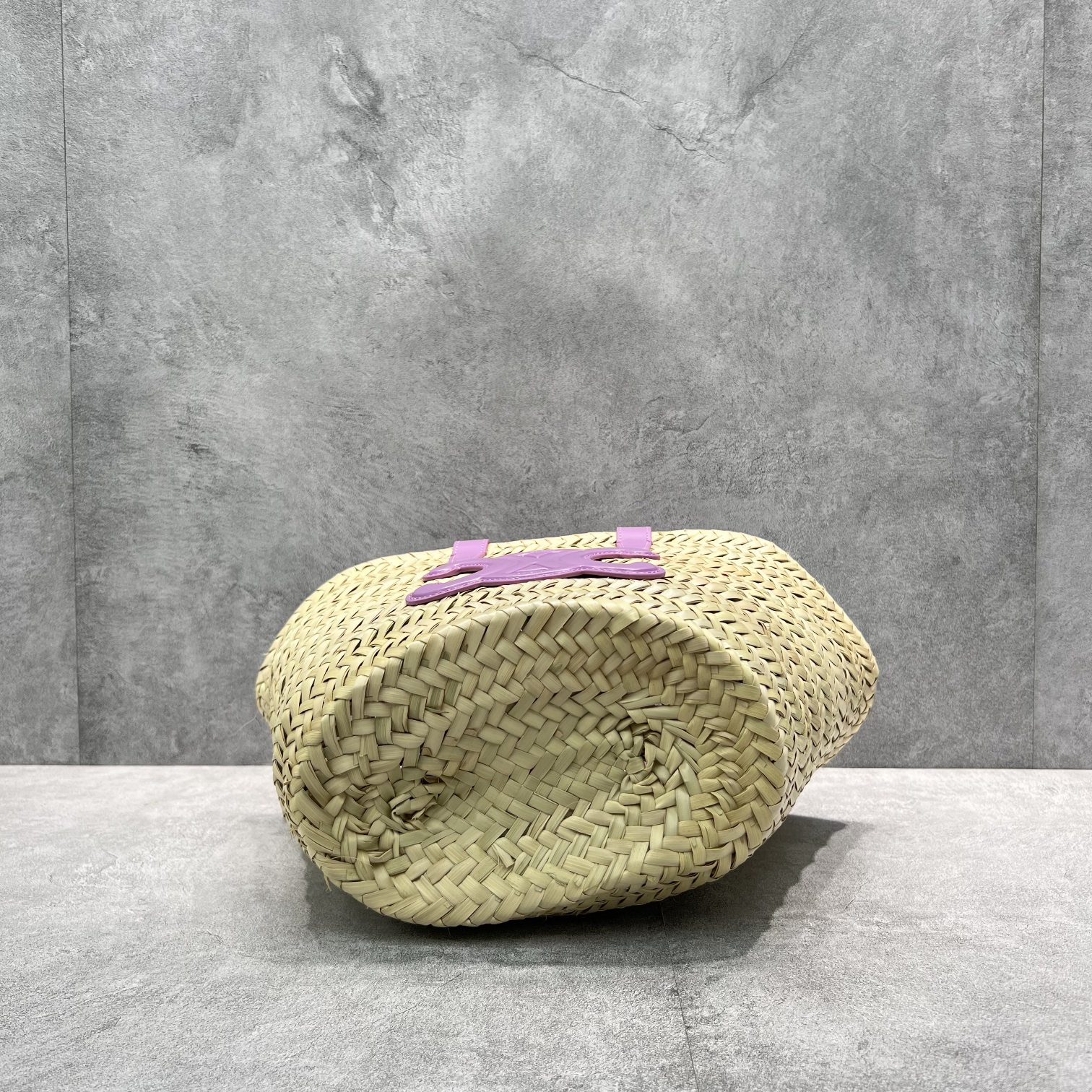 Ce1i*e Teen Triomphe Ce1i*e Classic Panier In Palm Leaves And Lizard Violet For Women 8in/20cm