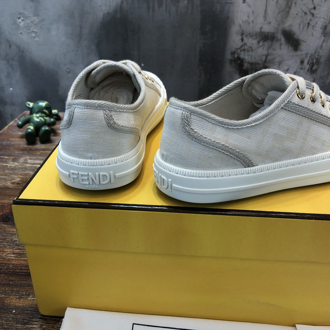 F**di Domino Fabric Sneakers Grey For Women