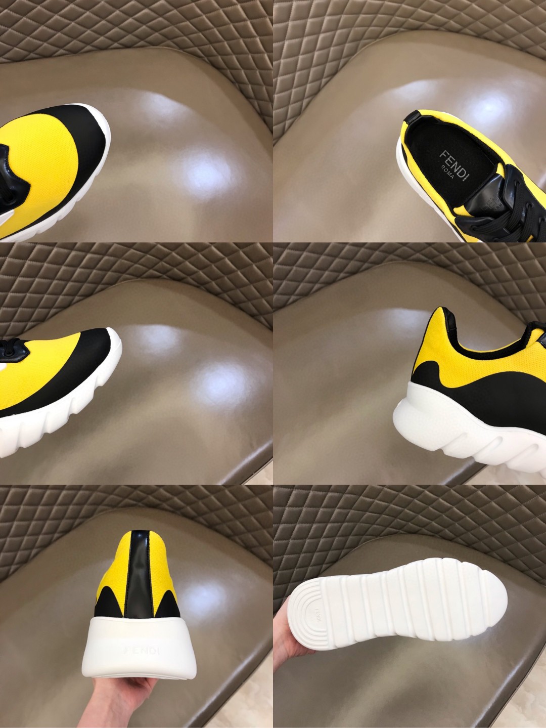 F**di Force Black/Yellow Sneakers For Men