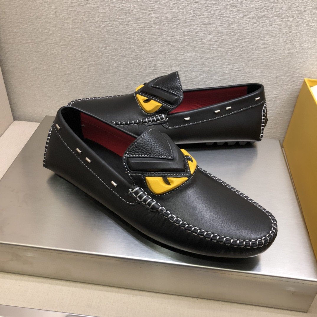 F**di Force Black Loafers For Men