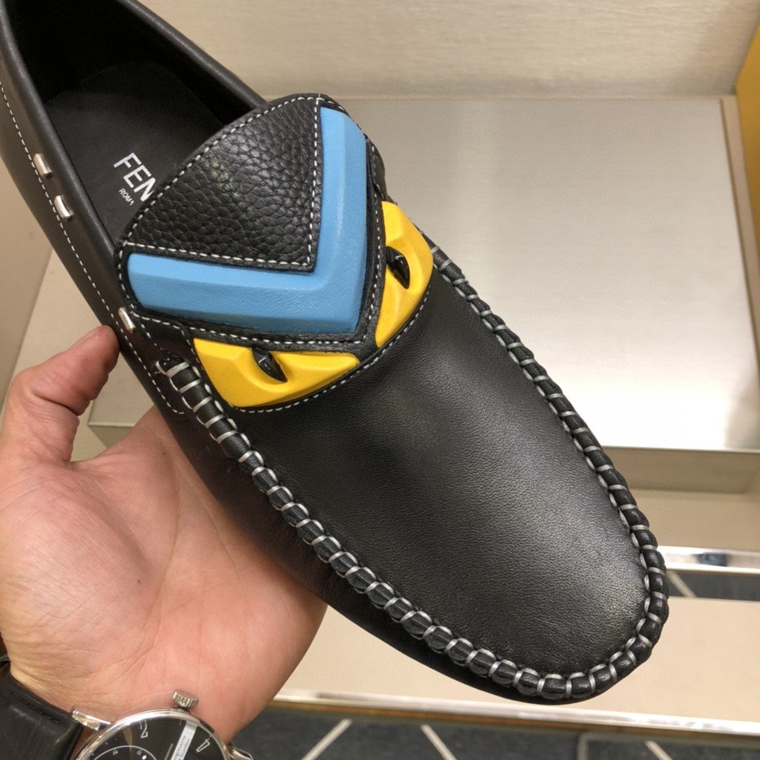 F**di Force Black Loafers For Men