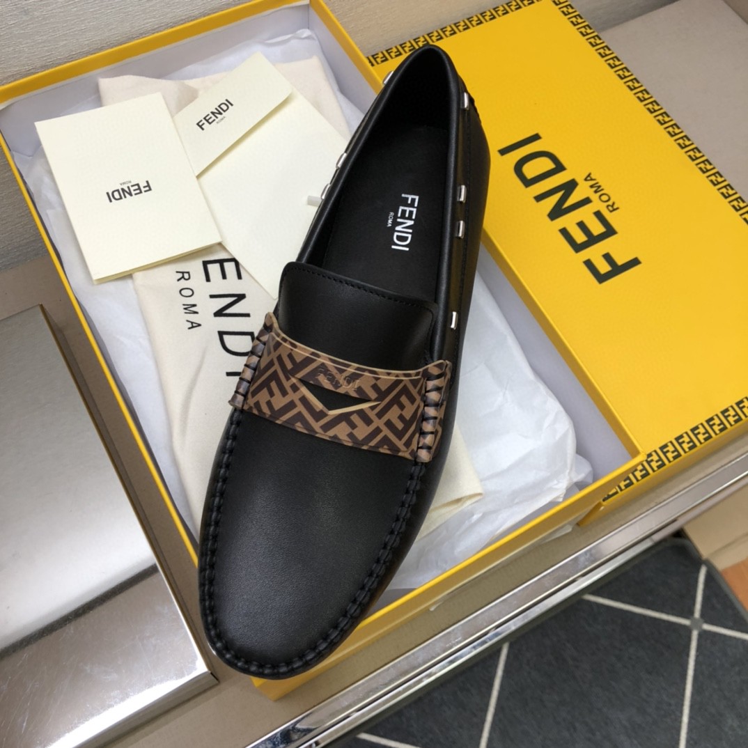 F**di Force Black Loafers For Men 7D1473