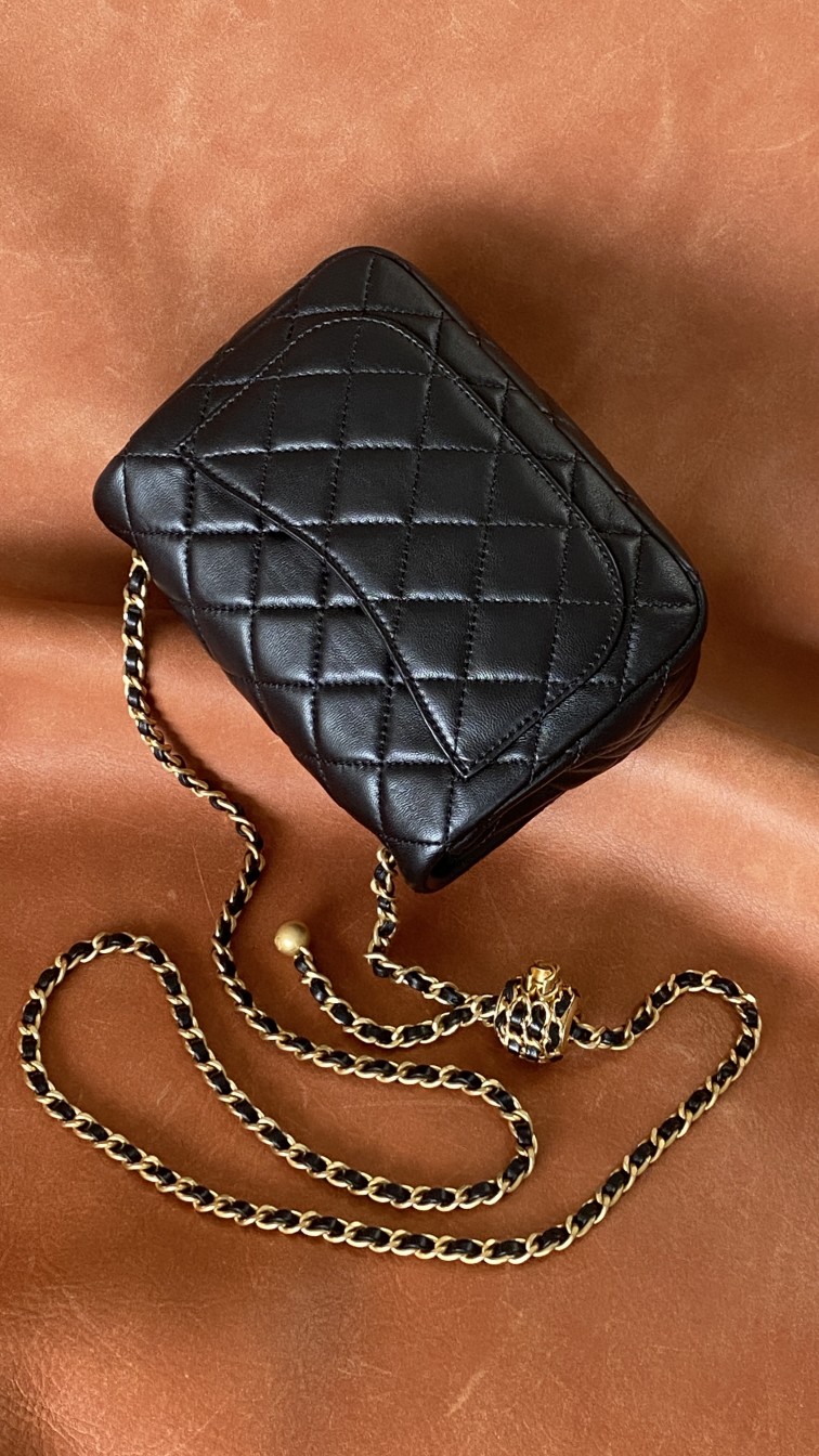 Ch**el Classic Bag Black For Women, Women’s Bags 7.1in/18cm