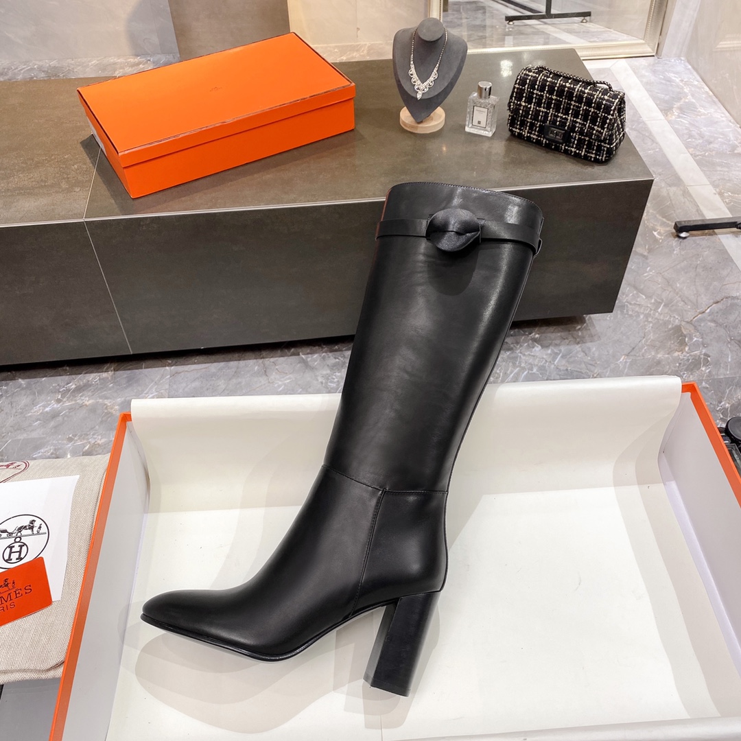 H**me5 High Heel Boots Black For Women 3.54in/9cm