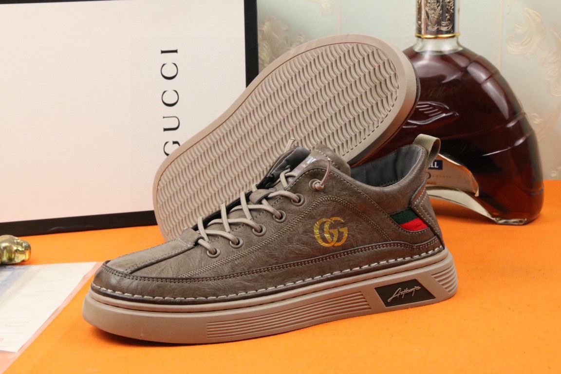 Gvc*1 Men’s Sneakers With Logo GG Gold Web Brown For Men