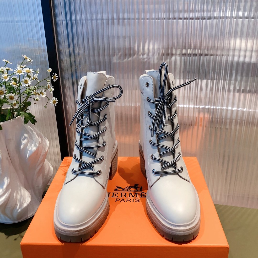 H**me5 Fresh Ankle Boots White For Women 1.6in/4cm