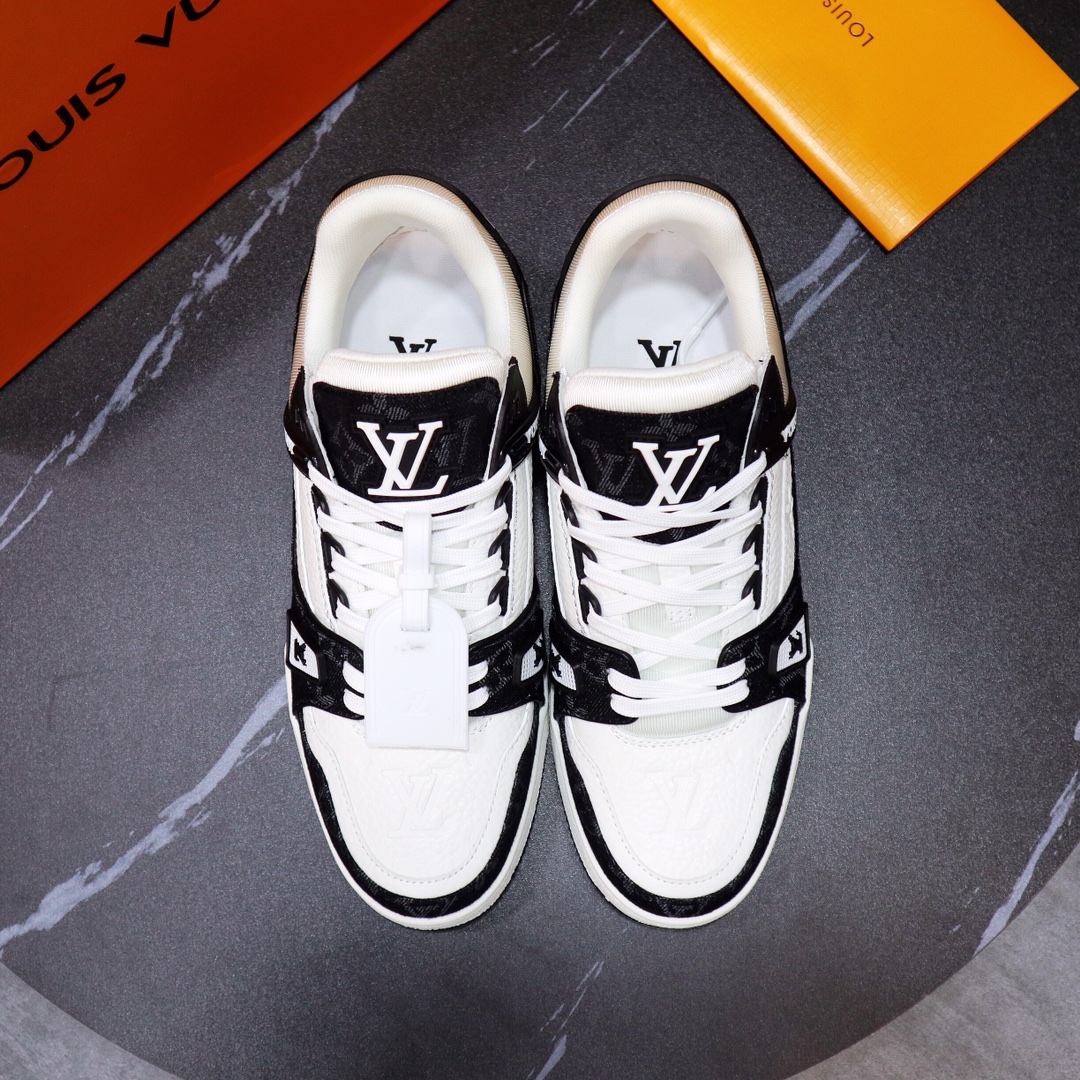 L0vis Vvtt0n Trainer Sneaker Mix Of Materials Black/White For Men LV